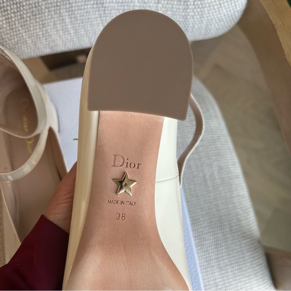Dior Patent Calfskin Aime Ballet Flats - Off White - Picture 11 of 11